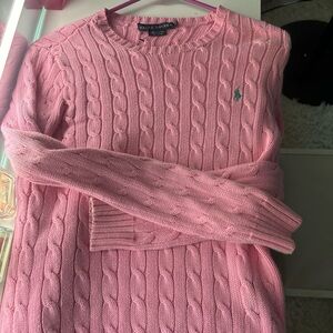pink ralph lauren sweater size small
